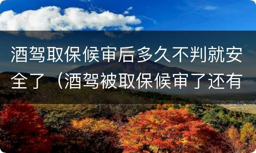 酒驾取保候审后多久不判就安全了（酒驾被取保候审了还有事吗）