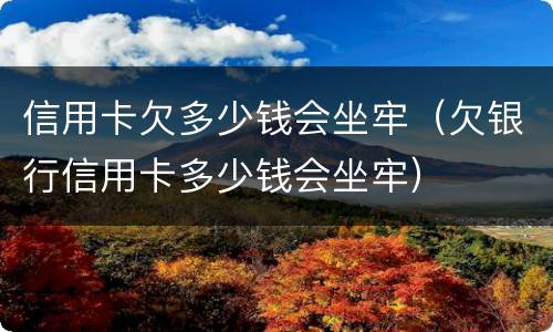 信用卡欠多少钱会坐牢（欠银行信用卡多少钱会坐牢）