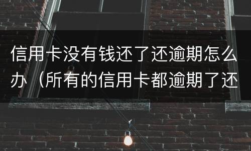 信用卡没有钱还了还逾期怎么办（所有的信用卡都逾期了还不上,怎么办）