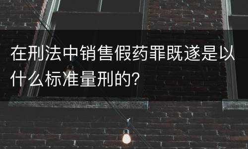 在刑法中销售假药罪既遂是以什么标准量刑的？