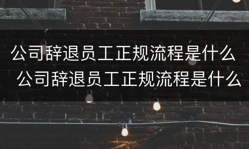 公司辞退员工正规流程是什么 公司辞退员工正规流程是什么意思