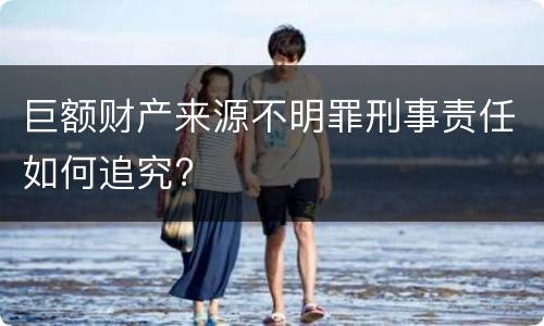 巨额财产来源不明罪刑事责任如何追究?