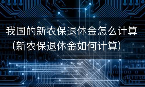 我国的新农保退休金怎么计算（新农保退休金如何计算）
