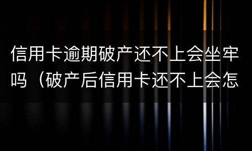 信用卡逾期破产还不上会坐牢吗（破产后信用卡还不上会怎样）