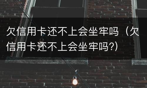 欠信用卡还不上会坐牢吗（欠信用卡还不上会坐牢吗?）