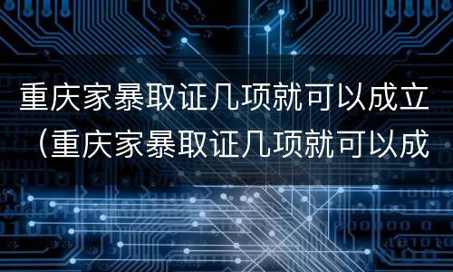重庆家暴取证几项就可以成立（重庆家暴取证几项就可以成立了）