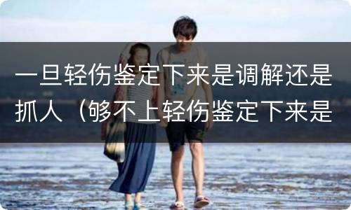 一旦轻伤鉴定下来是调解还是抓人（够不上轻伤鉴定下来是调解还是抓人）