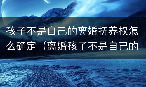 孩子不是自己的离婚抚养权怎么确定（离婚孩子不是自己的需要抚养吗）