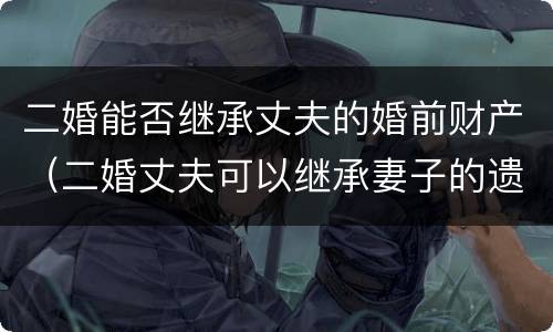 二婚能否继承丈夫的婚前财产（二婚丈夫可以继承妻子的遗产吗）
