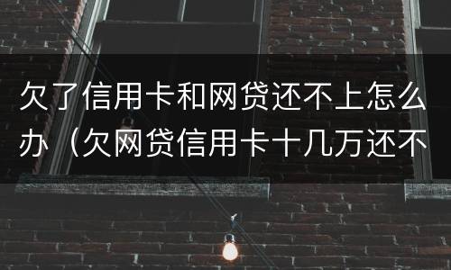欠了信用卡和网贷还不上怎么办（欠网贷信用卡十几万还不上怎么办）