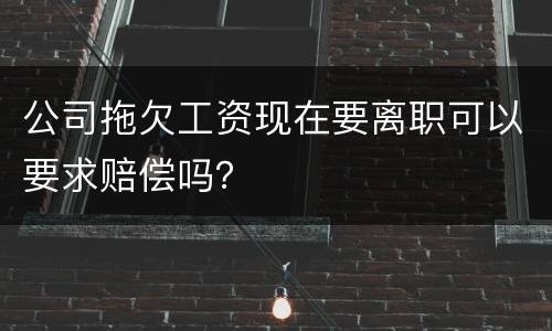 公司拖欠工资现在要离职可以要求赔偿吗？