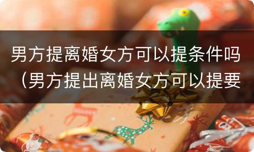男方提离婚女方可以提条件吗（男方提出离婚女方可以提要求吗）