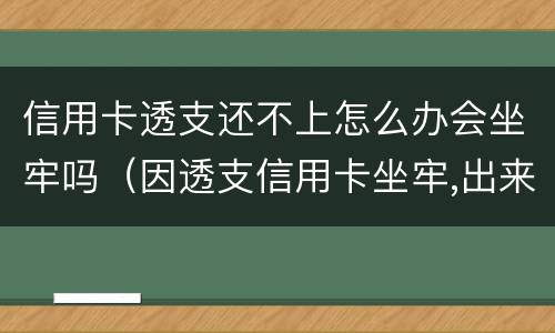 信用卡透支还不上怎么办会坐牢吗（因透支信用卡坐牢,出来后无力偿还怎么办）