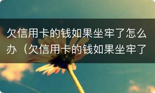 欠信用卡的钱如果坐牢了怎么办（欠信用卡的钱如果坐牢了怎么办呢）