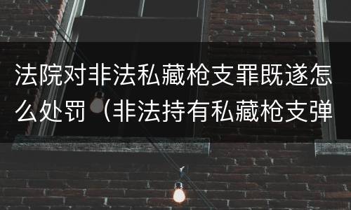 法院对非法私藏枪支罪既遂怎么处罚（非法持有私藏枪支弹药罪主体）