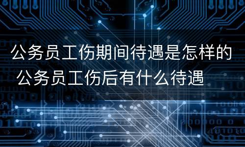 公务员工伤期间待遇是怎样的 公务员工伤后有什么待遇