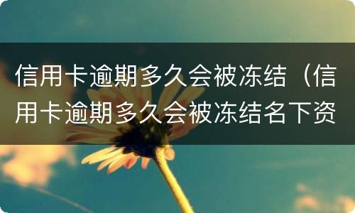 信用卡逾期多久会被冻结（信用卡逾期多久会被冻结名下资产）