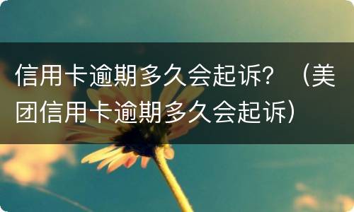 信用卡逾期多久会起诉？（美团信用卡逾期多久会起诉）