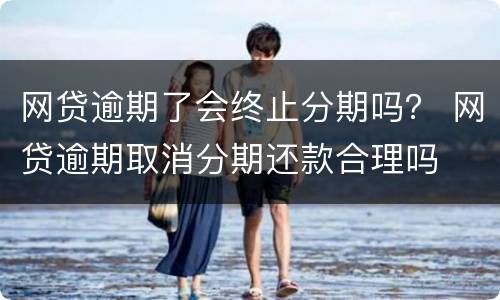 网贷逾期了会终止分期吗？ 网贷逾期取消分期还款合理吗