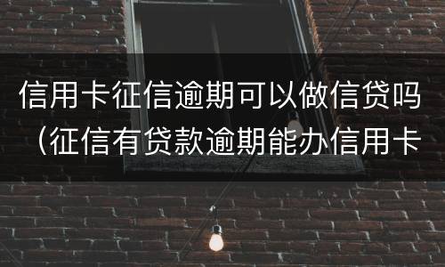 信用卡征信逾期可以做信贷吗（征信有贷款逾期能办信用卡吗）