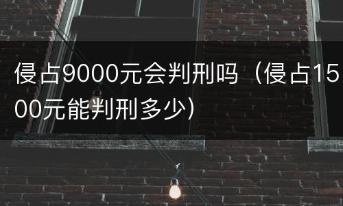 侵占9000元会判刑吗（侵占1500元能判刑多少）