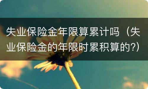 失业保险金年限算累计吗（失业保险金的年限时累积算的?）