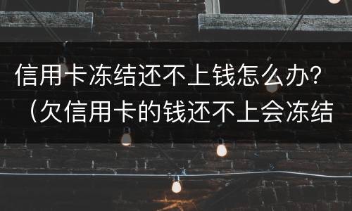 信用卡冻结还不上钱怎么办？（欠信用卡的钱还不上会冻结房产吗）
