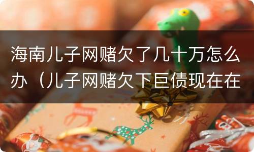 海南儿子网赌欠了几十万怎么办（儿子网赌欠下巨债现在在家躺尸）