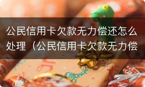 公民信用卡欠款无力偿还怎么处理（公民信用卡欠款无力偿还怎么处理呢）