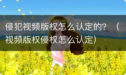 侵犯视频版权怎么认定的？（视频版权侵权怎么认定）