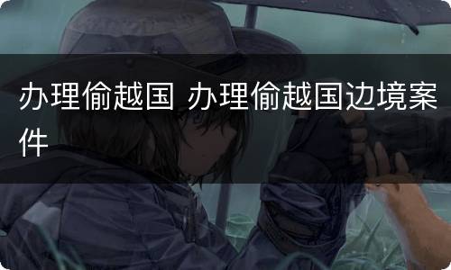办理偷越国 办理偷越国边境案件