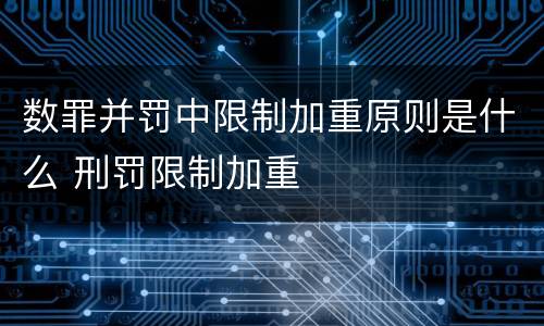 数罪并罚中限制加重原则是什么 刑罚限制加重