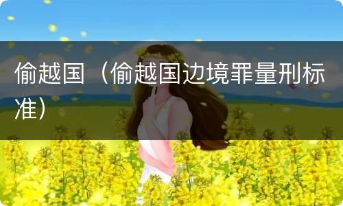 偷越国（偷越国边境罪量刑标准）
