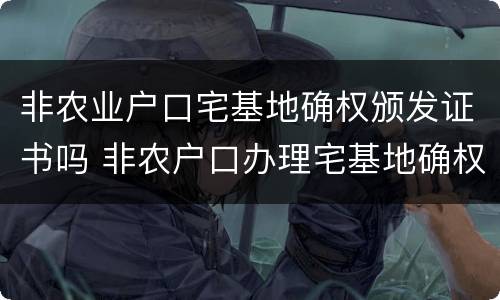 非农业户口宅基地确权颁发证书吗 非农户口办理宅基地确权