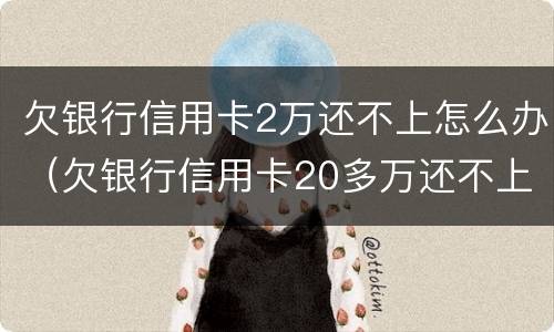 欠银行信用卡2万还不上怎么办（欠银行信用卡20多万还不上咋办）