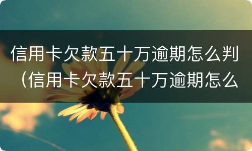 信用卡欠款五十万逾期怎么判（信用卡欠款五十万逾期怎么判刑）