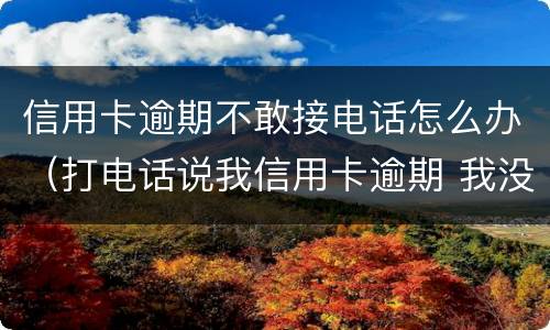信用卡逾期不敢接电话怎么办（打电话说我信用卡逾期 我没办信用卡）