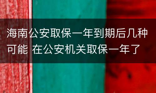 海南公安取保一年到期后几种可能 在公安机关取保一年了