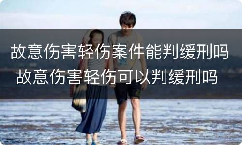 故意伤害轻伤案件能判缓刑吗 故意伤害轻伤可以判缓刑吗