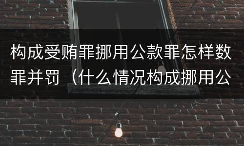 构成受贿罪挪用公款罪怎样数罪并罚（什么情况构成挪用公款罪）