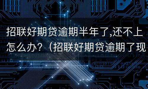 招联好期贷逾期半年了,还不上怎么办?（招联好期贷逾期了现在借不出来怎么办）