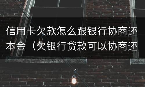 信用卡欠款怎么跟银行协商还本金（欠银行贷款可以协商还本金吗）