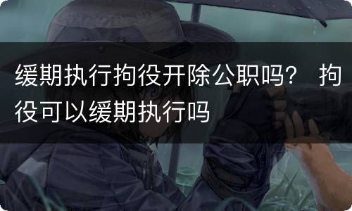 缓期执行拘役开除公职吗？ 拘役可以缓期执行吗