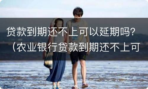 贷款到期还不上可以延期吗？（农业银行贷款到期还不上可以延期吗）