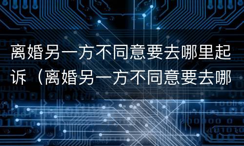 离婚另一方不同意要去哪里起诉（离婚另一方不同意要去哪里起诉他）