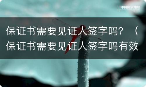 保证书需要见证人签字吗？（保证书需要见证人签字吗有效吗）