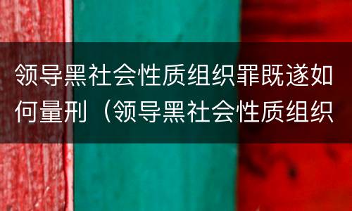 领导黑社会性质组织罪既遂如何量刑（领导黑社会性质组织罪既遂如何量刑案例）