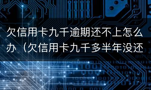 欠信用卡九千逾期还不上怎么办（欠信用卡九千多半年没还,会被怎么样?）