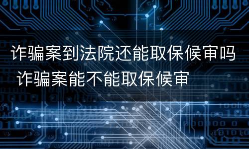 诈骗案到法院还能取保候审吗 诈骗案能不能取保候审