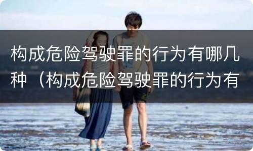 构成危险驾驶罪的行为有哪几种（构成危险驾驶罪的行为有哪几种情形）